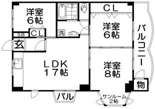 香里ニューハイツＮＯ3の物件間取画像